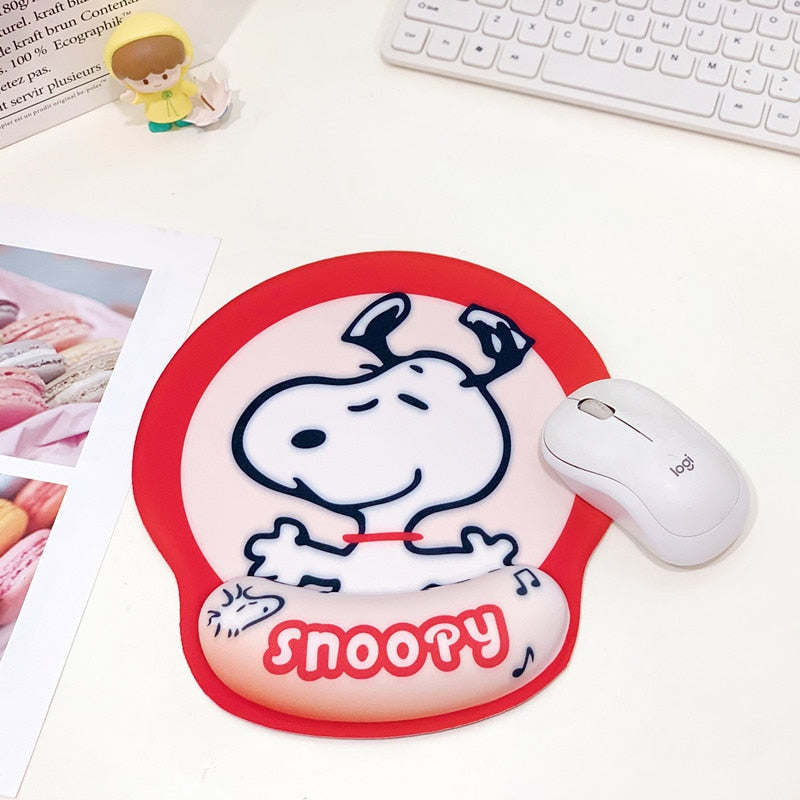 Kawaii mousepad with wrist support - cinnamoroll - gamer - gaming - kuromi - mouse pad