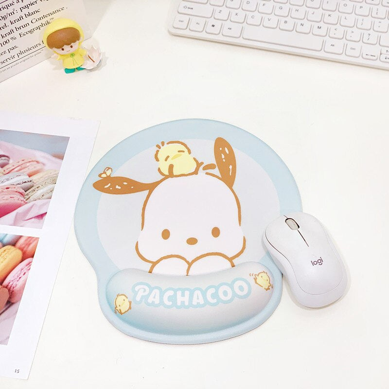 Kawaii mousepad with wrist support - cinnamoroll - gamer - gaming - kuromi - mouse pad