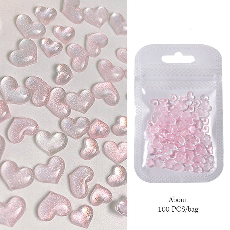 Kawaii nail art sticker gems - bows - charms - gems - hearts - jewels