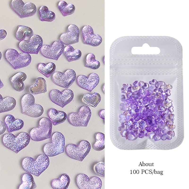 Kawaii nail art sticker gems - bows - charms - gems - hearts - jewels