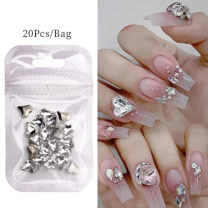 Kawaii nail art sticker gems - bows - charms - gems - hearts - jewels