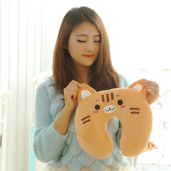 kawaii baby animals neck support pillow u shaped cushion travel cartoon animal airplane headrest by kawaii babe