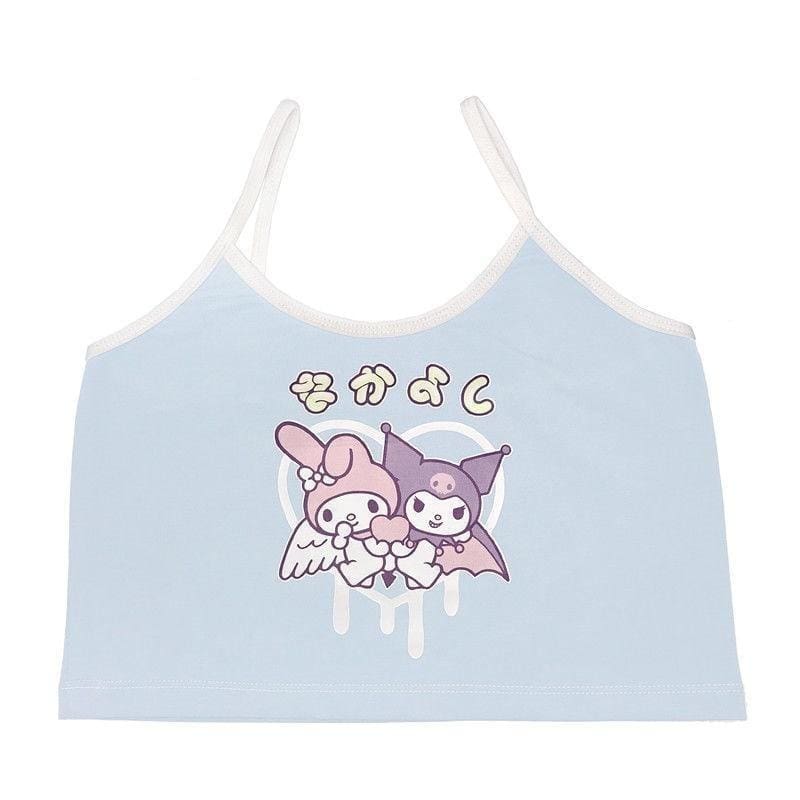 Kawaii pastel besties crop top tank shirt