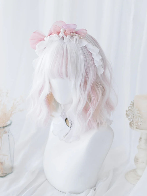 Kawaii pastel elegant watercolor short bob wig cosplay