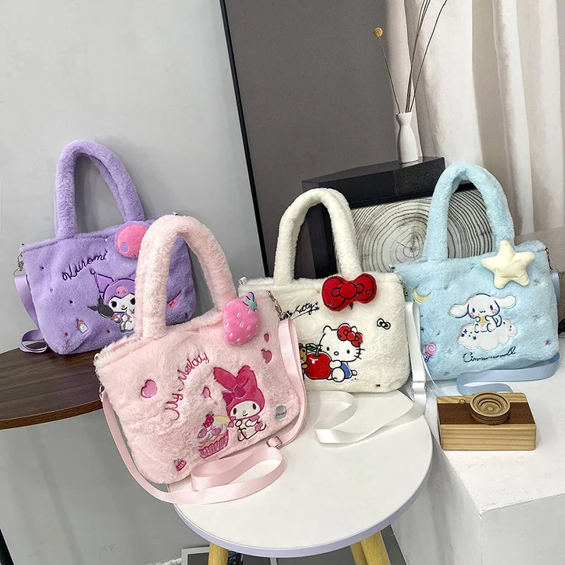 Kawaii plush cross body character bags - bags - cross body - bag - purse