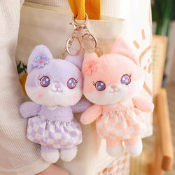 Kawaii plush fox pendant keychains - kawaii - keychain - keychains - plushies - stuffed animal