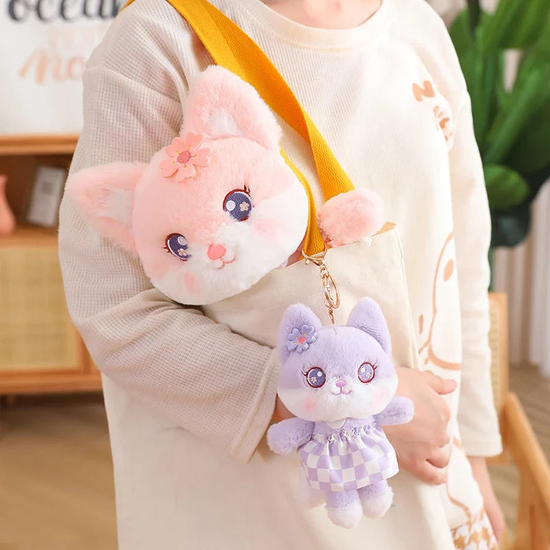 Kawaii plush fox pendant keychains - kawaii - keychain - keychains - plushies - stuffed animal