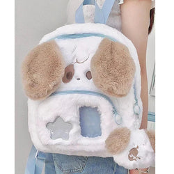 Kawaii plush puppy backpack - backpack - backpacks - bag - bags - book