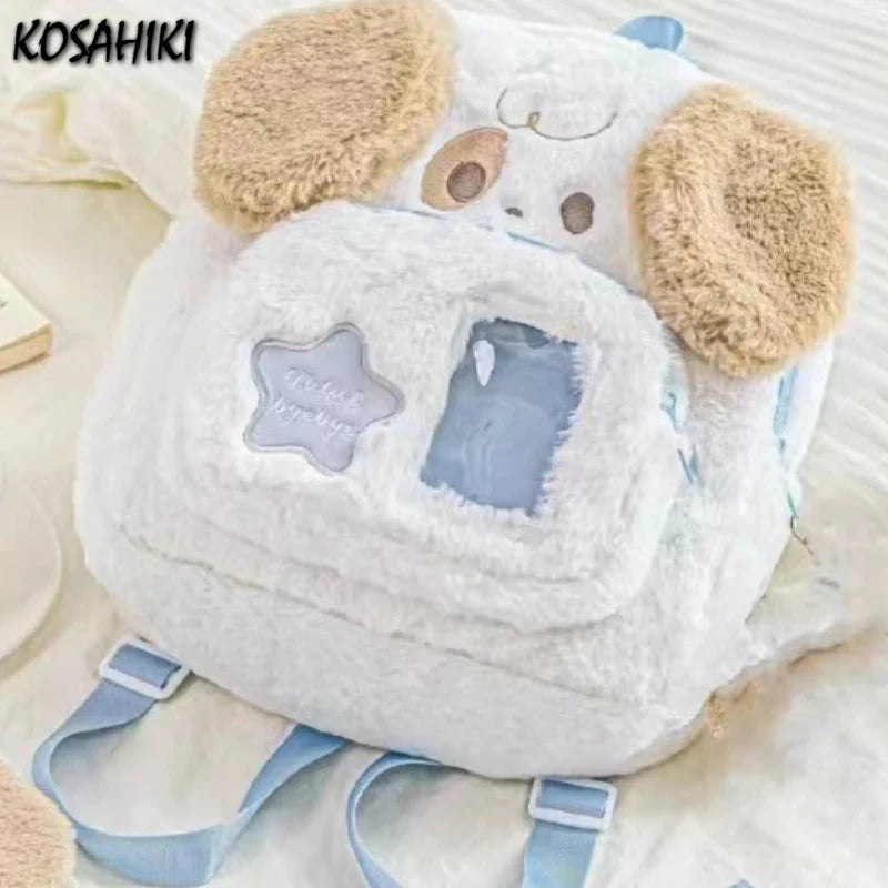 Kawaii plush puppy backpack - backpack - backpacks - bag - bags - book