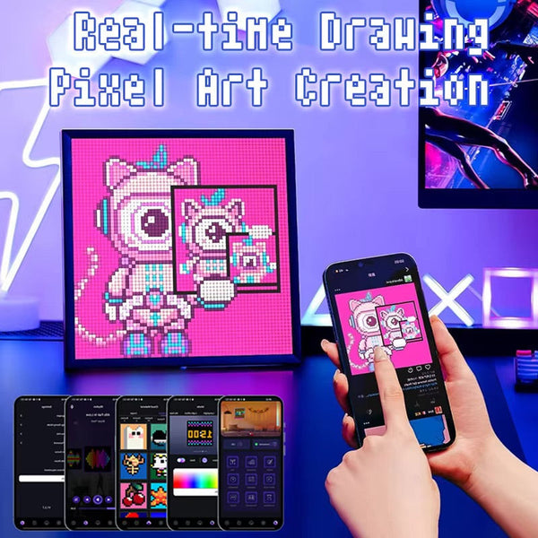 Kawaii smart led pixel display & custom art app - custom art - display - gamer - pixel app