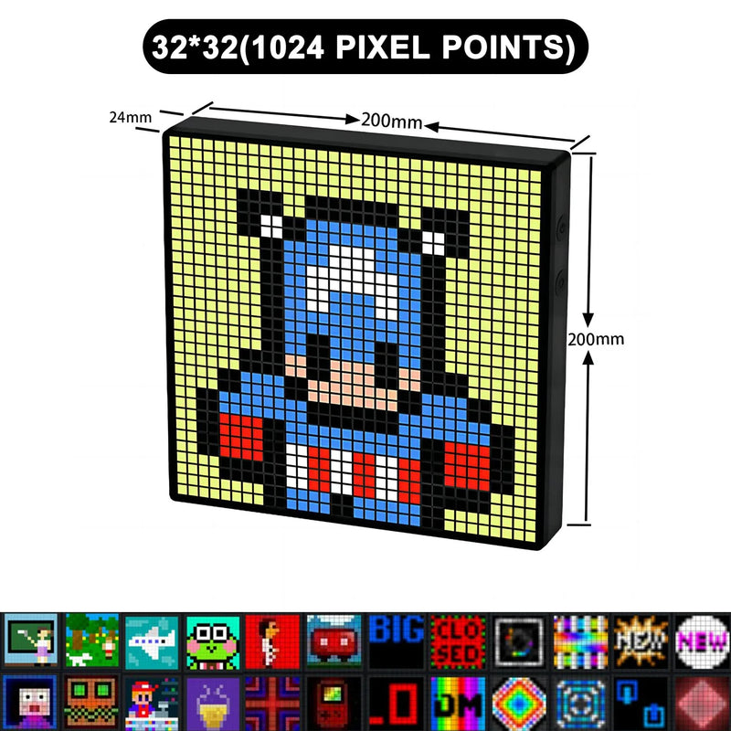 Kawaii smart led pixel display & custom art app - custom art - display - gamer - pixel app