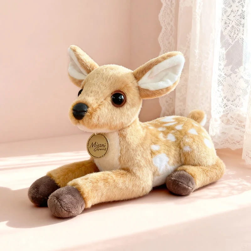 Kawaii Spotted Fawn Plush Toy for Woodland and Cottagecore Decor