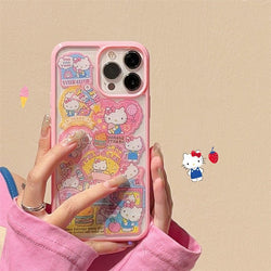 Kawaii sticker iphone case - hearts - hello kitty - kawaii - kuromi - phone case