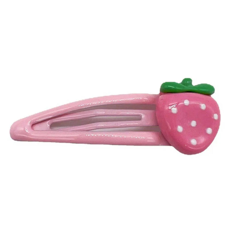 Kawaii strawberry clippies - barettes - hair barette - clip - clips