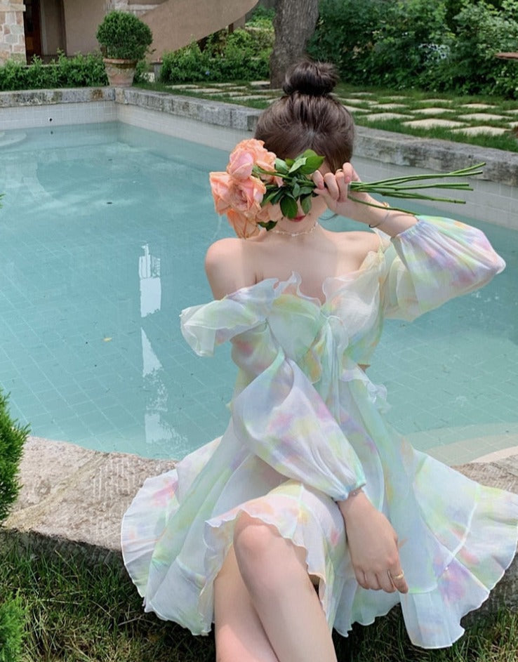 Ruffled Dress Tie Dye Rainbow Dress Island Time Rainbow Tie Dye Maxi Dress S Ruffled Dress Tie Dye Rainbow Dress Island Time Rainbow Tie Dye Maxi Dress S