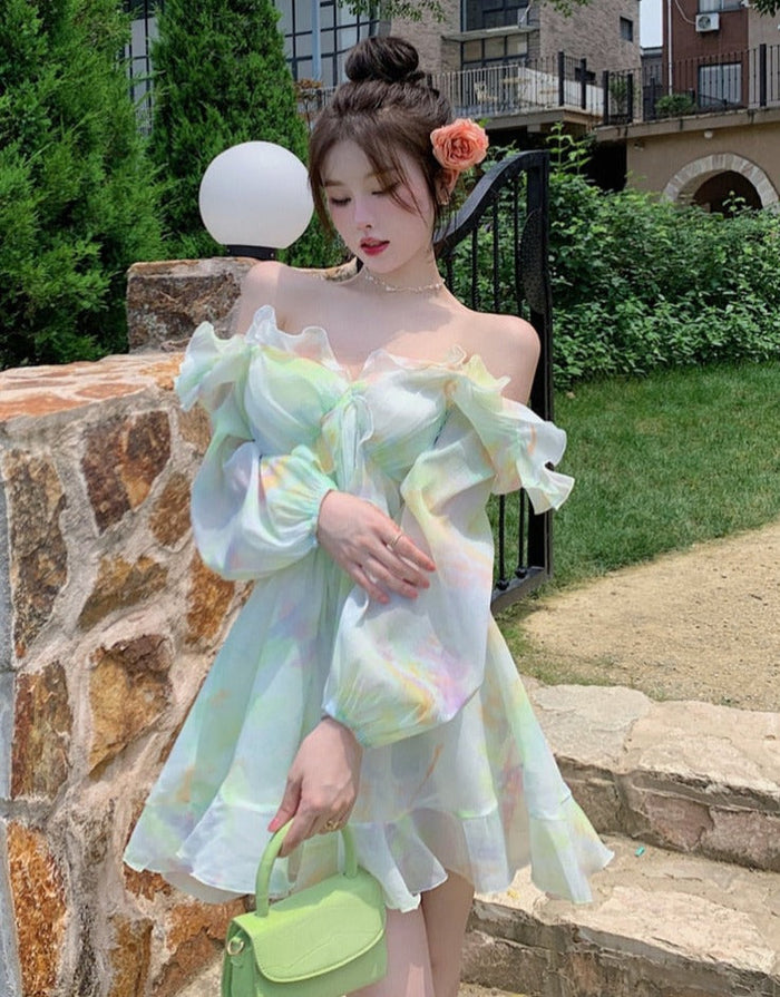 Kawaii Tie-Dye Fairy Ruffled Layered Dress  Kawaii Babe