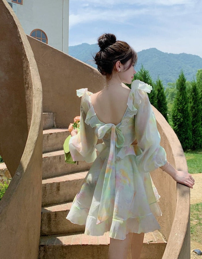 tie dye fairy dress Nymph Dress | Tie Dye Hippie Pixie Outfit | Fairy Clothes main image 1