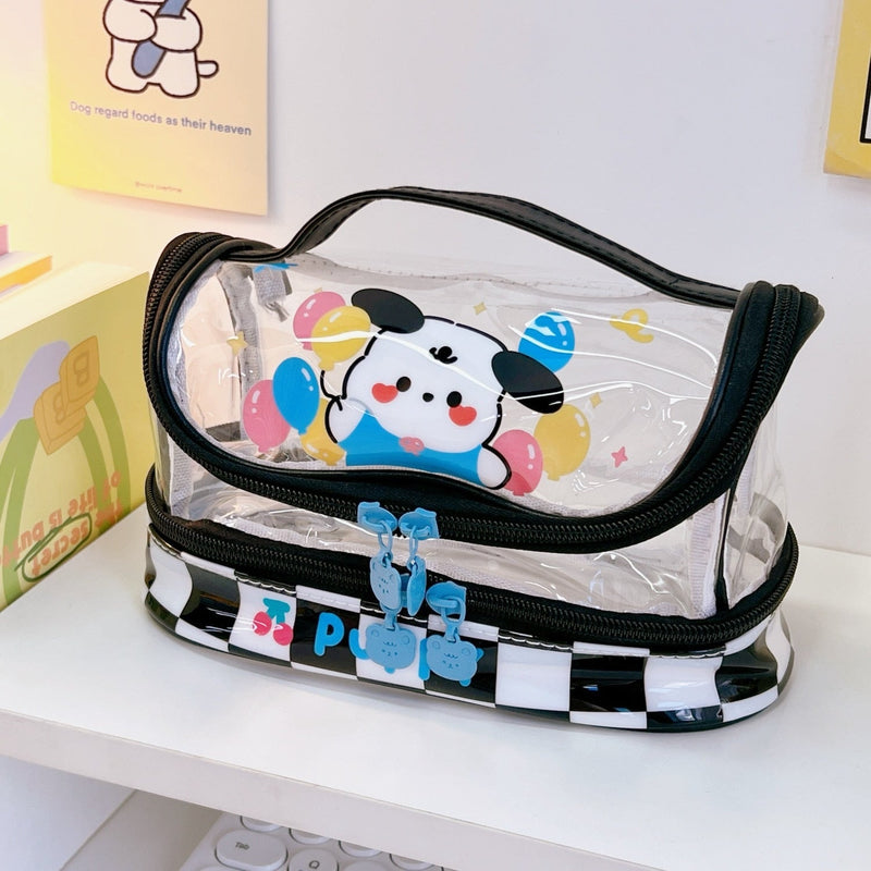 Kawaii transparent jumbo pencil case - bear - bears - bunny - kawaii - pencil case