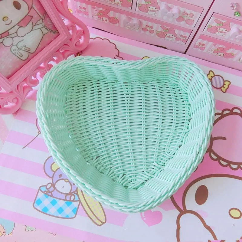 Kawaii wicker storage baskets - baskets - rattan - storage - basket - bin