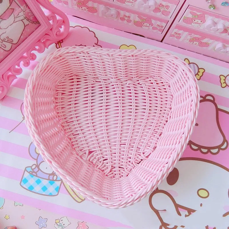 Kawaii wicker storage baskets - baskets - rattan - storage - basket - bin