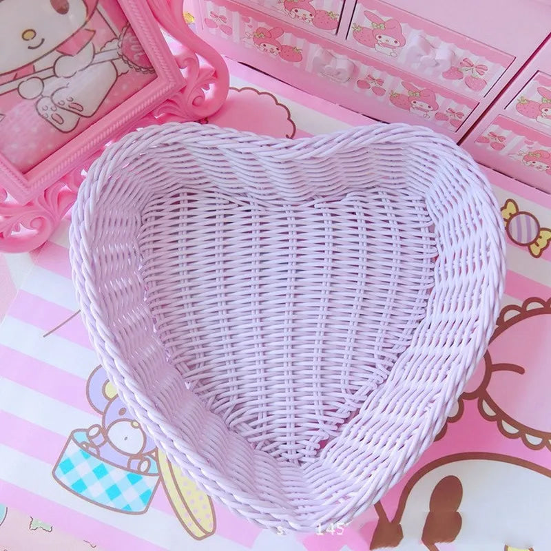 Kawaii wicker storage baskets - baskets - rattan - storage - basket - bin