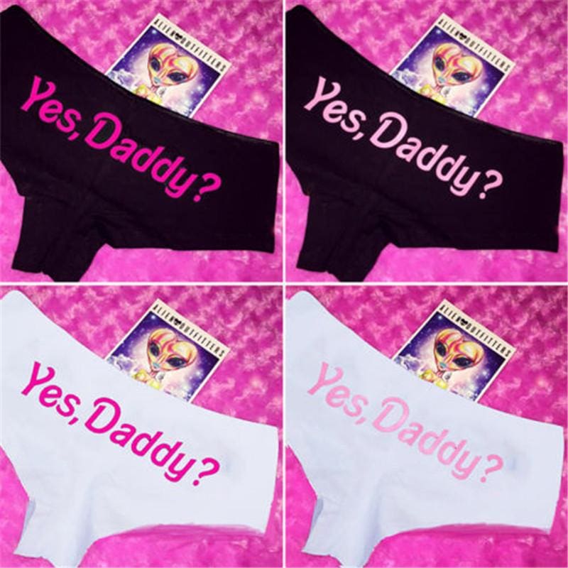 Kawaii ’yes daddy’ underwear panties low rise undies