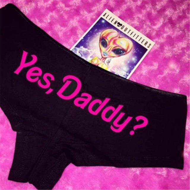 Kawaii ’yes daddy’ underwear panties low rise undies