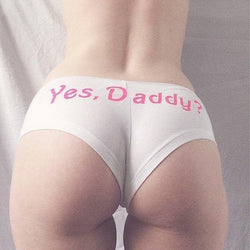 Kawaii ’yes daddy’ underwear panties low rise undies