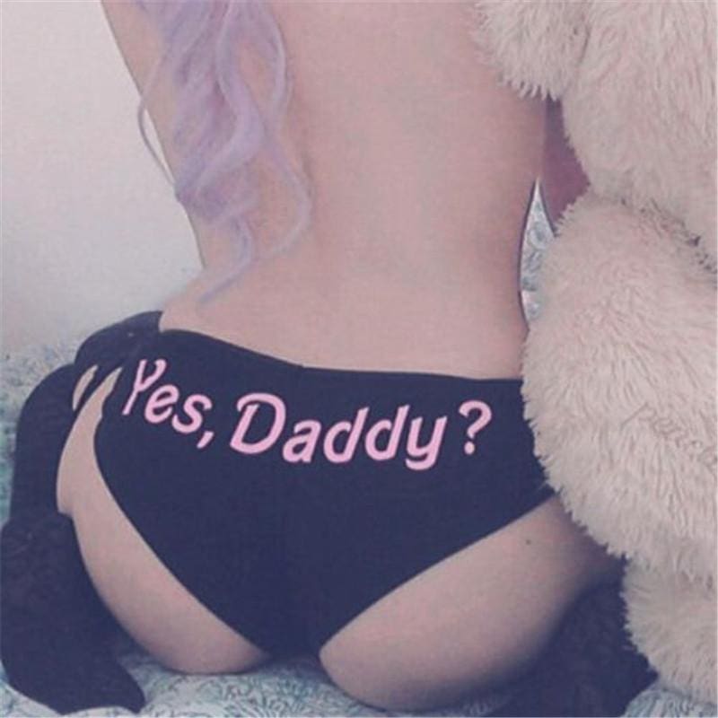 Kawaii ’yes daddy’ underwear panties low rise undies