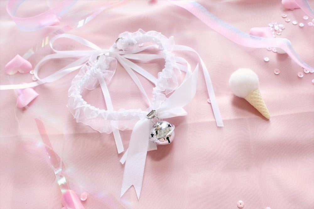 ?‍⬛ Super Adorable Kawaii Kitty Cat Bell Ear Clips And Lace Bow Choker Set ? 8109AzAe3EL._AC_UY1000_.jpg main image 4