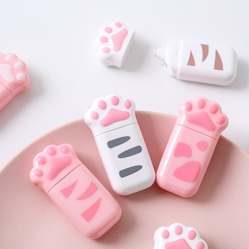 Kitten paw correction white-out tape - cats - eraser - kawaii - school supplies - stationery