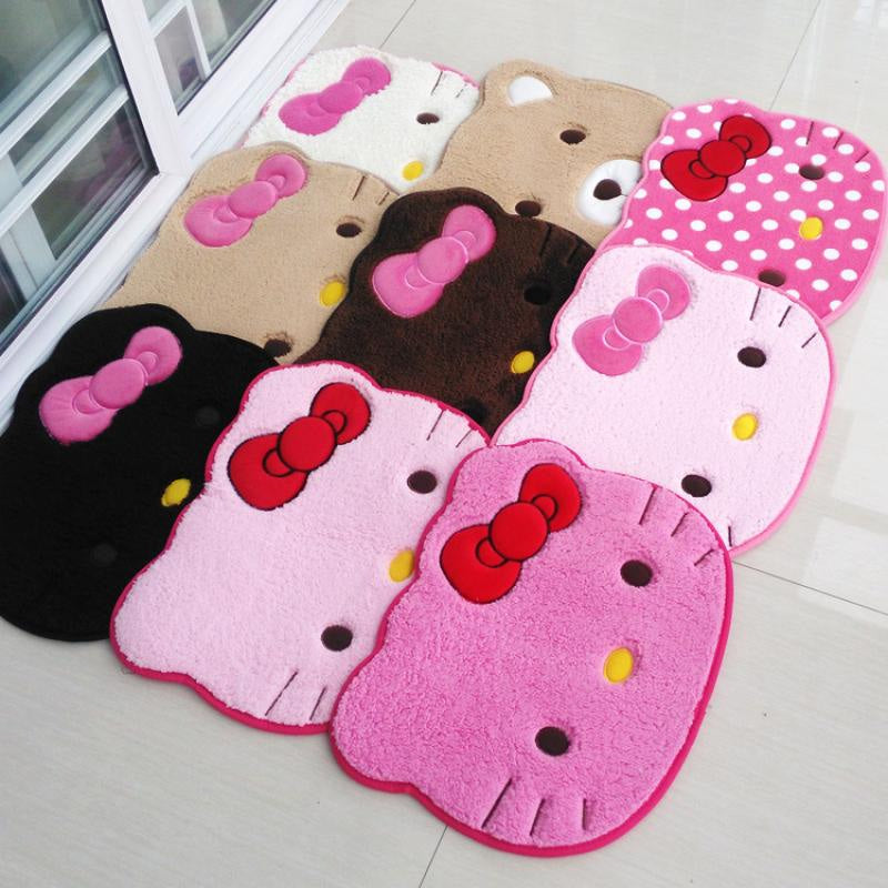 Kitty bathroom mats - bath - floor mat - hello kitty - home decor - kawaii