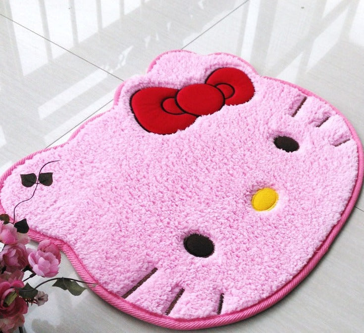 Kitty bathroom mats - bath - floor mat - hello kitty - home decor - kawaii