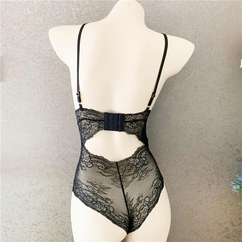 Lace corset bodysuit - black lace - lingerie - body suit - bodysuit - bodysuits