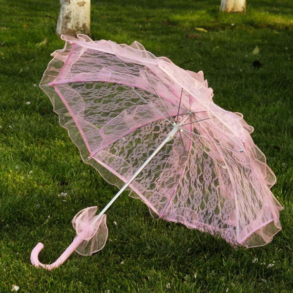 Lace parasol umbrella - kawaii - lace - lolita - pink - umbrella