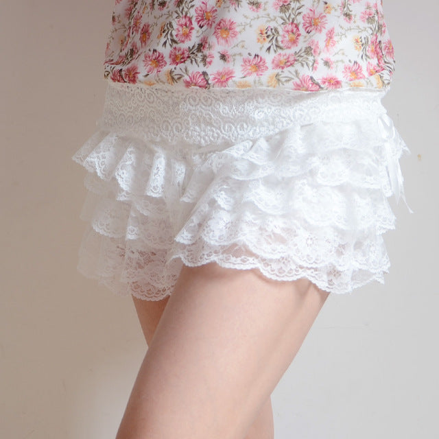 Lace Bloomer Ruffled Bloomer Shorts Lacy Lolita Skirt by