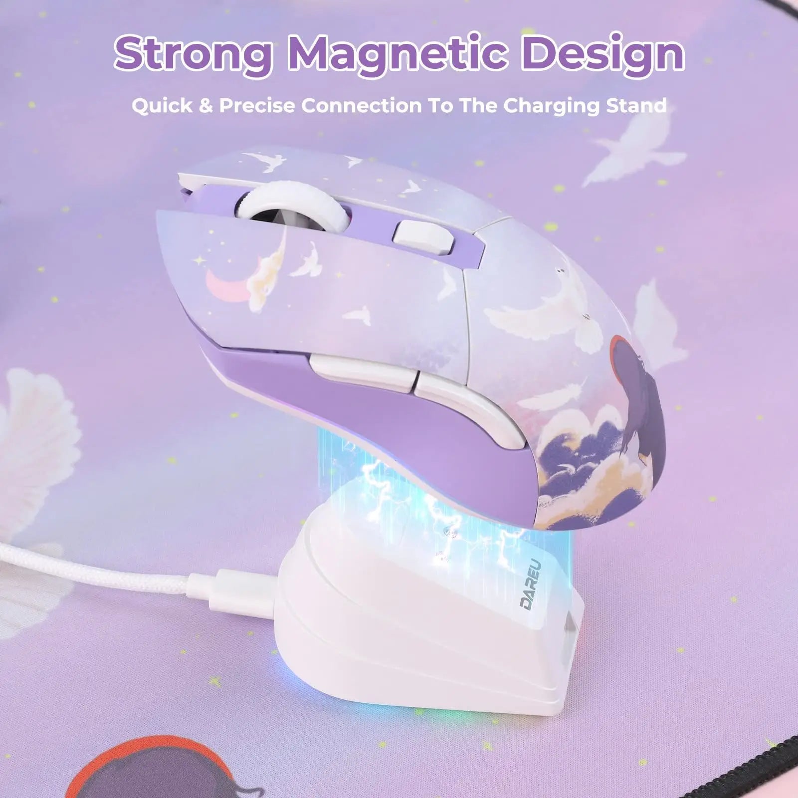 KawaiiMouse [ Optical 2.4G Wireless Mouse ] Pony Pink Purple