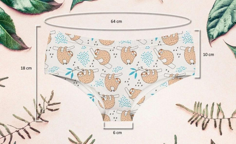 Lazy sloth panties - briefs - lingerie - panties - panty - sloth