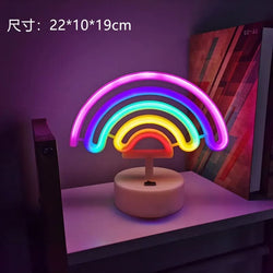 Kawaii led rainbow desk lamp lighting pride