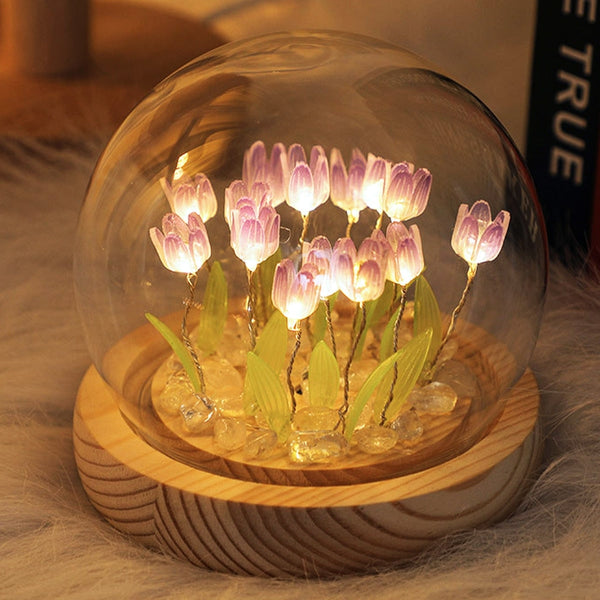 Led tulip nightlight globe - desk lamp - flowers - lamps - led - light