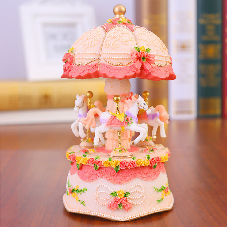 Light up carousel music box - carousel - fairykei - figure - figurine