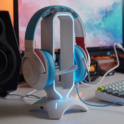 Light up headset display & dock - charging dock - headphone stand - headset display - led