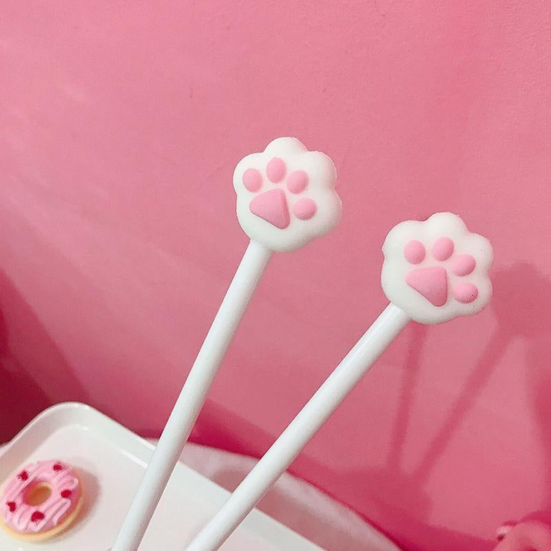 Little Paw Print Kitten Gel Pens Stationary Pencil | Kawaii Babe