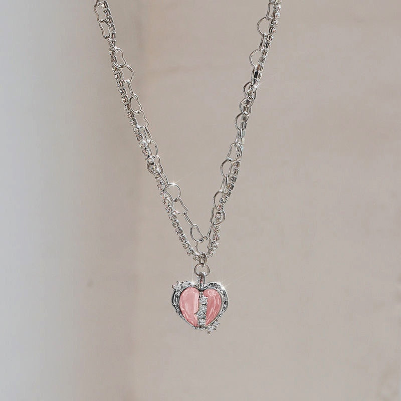 Lovecore heart necklaces - bows - choker - heart - hearts - jeweled