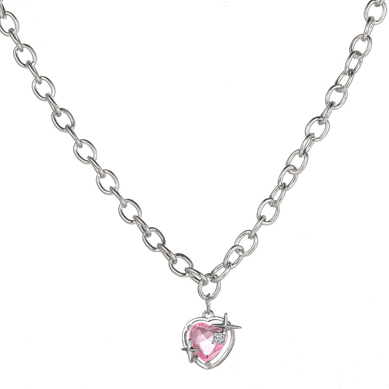 Lovecore heart necklaces - bows - choker - heart - hearts - jeweled