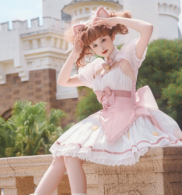 Lolita meninas anime sakura bree kawaii cosplay roupas conjunto