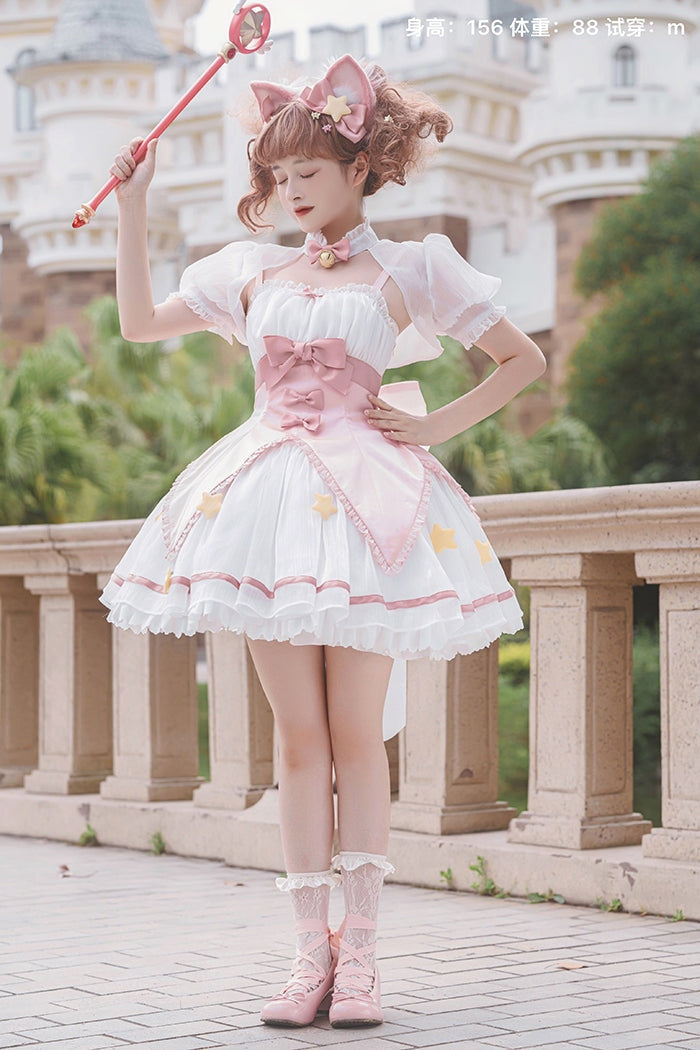 cardcaptor sakura dress Magic Star Sakura Lolita Dress JSK Cosplay Magical Girl cardcaptor sakura dress Magic Star Sakura Lolita Dress JSK Cosplay Magical Girl