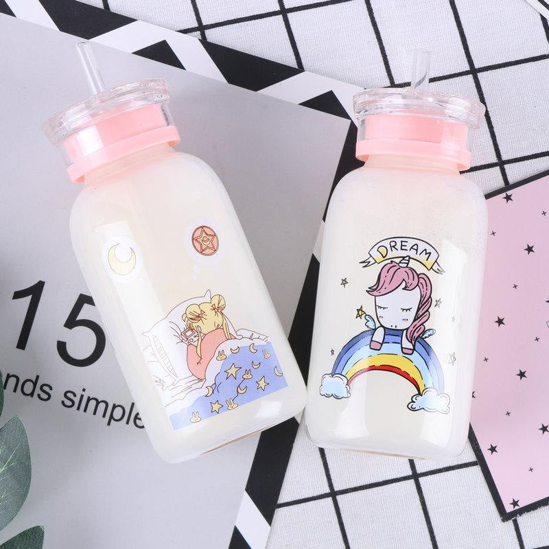 Magical girl glass bottles - baby bottles - drinking - glass - glasses