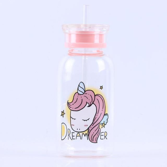 Magical girl glass bottles - baby bottles - drinking - glass - glasses