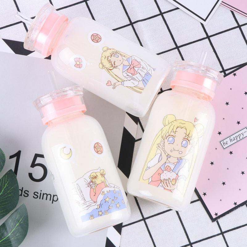 Magical girl glass bottles - baby bottles - drinking - glass - glasses